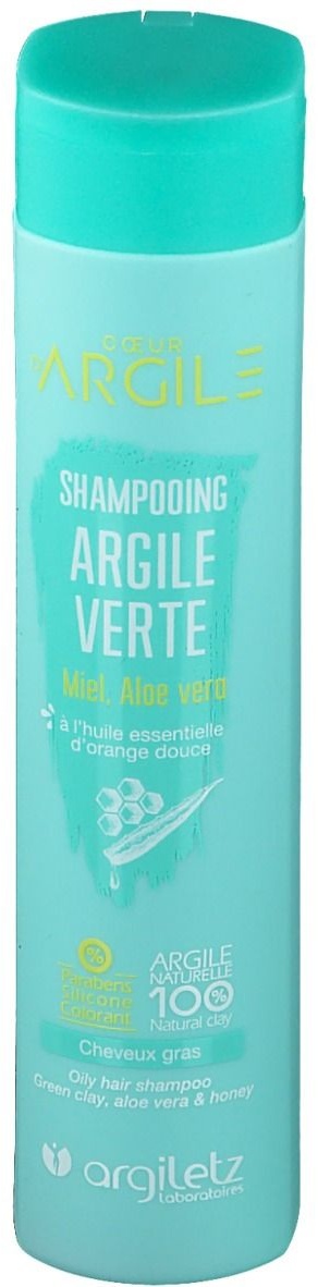 Argiletz Coeur d'Argile Shampoing Argile Verte 200 ml shampooing