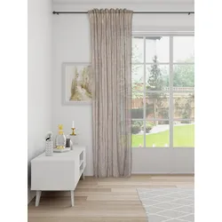 Gardine HOMING "Pilla" Gr. 1, gelb (safran), B:140cm H:245cm, Polyester, Gardinen, Fertigschal