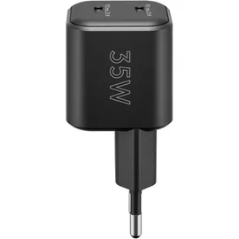 goobay USB-CTM PD GaN Dual-Schnellladegerät Nano 35 W) schwarz