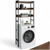 Tectake Badezimmerregal 67x25x165,5 cm dunkel, rustikal
