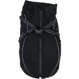 TIAKI Hundemantel Harness Arkon, schwarz - ca. 50 cm Rückenlänge