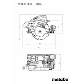METABO KS 18 LTX 66 ohne Akku + Kappschiene KFS 30 + metaBox 340 + Meterstab