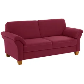 Home Affaire "Borkum, B: 186cm", rot (bordeaux), B:186cm H:87cm T:88cm, Struktur (100% Polyester);Luxus-Microfaser ALTARA NUBUCK (100% Polyester);MELROSE (100% Polyester);Luxus-Microfaser Toro (100% Polyester), Sofas, mit Federkern