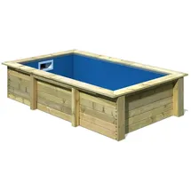 Karibu Holzpool Large 200 x 200 x 56 cm inkl. Sandfilteranlage und Skimmer