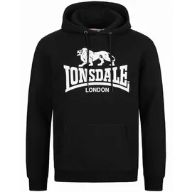 Lonsdale Fremington Kapuzensweatshirt Herren Schwarz XXL
