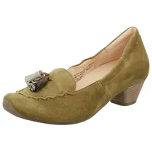 THINK! Leder-Pumps in Khaki | Gr.: 37