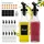 Relaxdays Öl Flasche mit Ausgießer 12er Set 150 ml Schwarz/Transparent