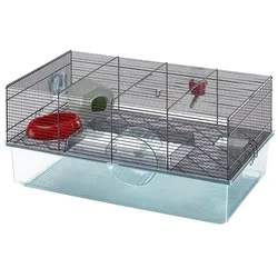Hamsterkäfig Favola, Kleintierkäfig, 2 Etagen, 60x36,5x30cm