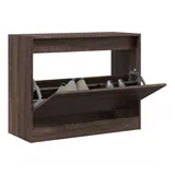 vidaXL Schuhschrank Braun Eichen-Optik 80x34x63 cm Holzwerkstoff