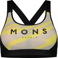 Mons Royale Womens Stella X-Back Bra limelight camo S