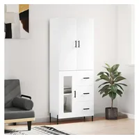 VidaXL Highboard Weiß 69,5x34x180 cm Holzwerkstoff