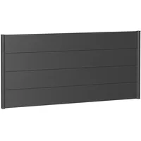 Biohort Sichtschutzelement 200 x 90 cm Dunkelgrau Metall