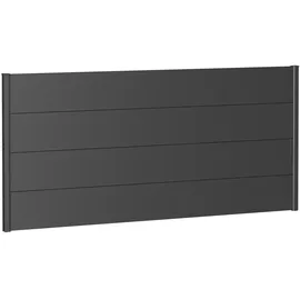 Biohort Sichtschutzelement 200 x 90 cm Dunkelgrau Metall