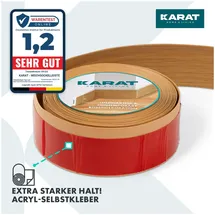 Karat Profil - Zuschneidbar & Selbstklebend - Starker Halt | Acryl Selbstkleber | Eiche-Vintage Länge: 15 m