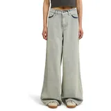 Element Weite Jeans ELEMENT "365 Wide", Damen, Gr. 27S, ash bleach wash, Obermaterial: 75% Walkfrottier, 25% Walkfrottier;, Jeans
