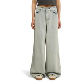Element Weite Jeans ELEMENT "365 Wide", Damen, Gr. 27S, ash bleach wash, Obermaterial: 75% Walkfrottier, 25% Walkfrottier;, Jeans