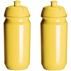 Trinkflasche - 2x 500ml - Shiva - Gelb - Wasserflasche 500ML