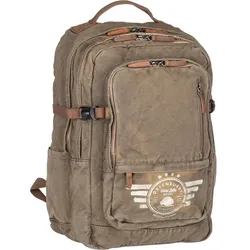 Greenburry Rucksack / Backpack Vintage Aviator Harvard Rucksäcke   Grau 