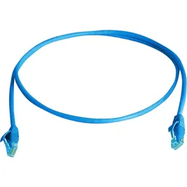 Telegärtner 100008053 RJ45 Patchkabel CAT 6 U/UTP 0.50m Blau Flammwidrig, Halogenfrei 1St.