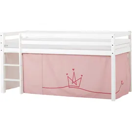 Hoppekids Hochbett ECO Dream 70 x 160 cm Kiefer massiv lackiert rosa