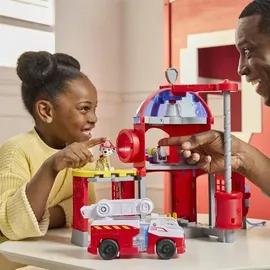 Spin Master PAW Patrol Fire Rescue - Feuerwehr-Station Spielset mit Geschoss-Abwurf, Licht- und Soundeffekten,