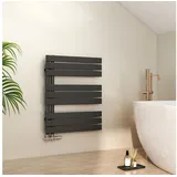 EMKE Emke, Badheizkörper 76x60cm 479W Schwarz Handtuchwärmer für Badezimmer Handtuchtrockner