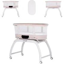 Chipolino Beistellbett Sogno 2 in 1 Spieltisch, Fernbedienung, eingebaute Waage beige