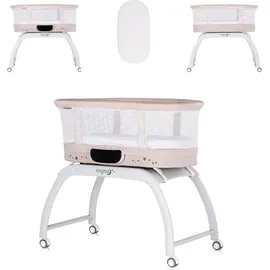 Chipolino Beistellbett Sogno 2 in 1 Spieltisch, Fernbedienung, eingebaute Waage beige