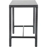 METRO PROFESSIONAL Gastro Bartisch Balsario, Alu/PE-Rattan, 140 x 70 cm, steingrau