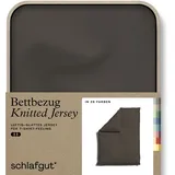 schlafgut Knitted Jersey uni, aus Bio-Baumwolle mit Elasthan, Reißverschluss«, (1 St.), bügelfrei, Mix & Match Bettwäsche: passender Kissenbezug erhältlich