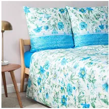 BASSETTI Bettwäsche CASABLANCA, Satin, 3 teilig, aus satinierter Baumwolle, blau