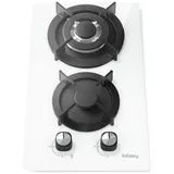 IsEasy MGBG-312A gas hob, 2 burners (white), Kochplatte, Weiss