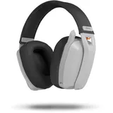 Krom KANJI – Kabelloses Gaming-Headset mit Bluetooth 5.3, 2,4 GHz & USB, 40-mm-Treibern, omnidirektionalem Mikrofon, Lautstärke- & Stummschaltung am Ohrhörer, verstellbarem, leichtem Kopfband, Weiß