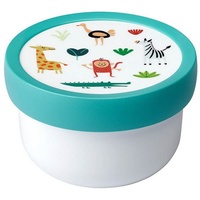 MEPAL Fruchtbox Campus - Snackbox für Kinder - Spülmaschinen- und mikrowellenfest - BPA-frei - 300 ml - Animal Friends