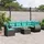 vidaXL Garten-Lounge-Set 7-tlg. schwarz