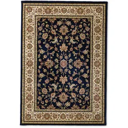 Orientteppich Kaschan 160 x 230 cm Polypropylen Blau