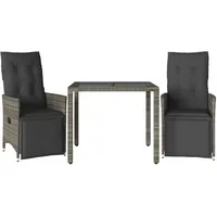 vidaXL Garten-Bistro-Set 3-tlg. Grau
