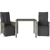 vidaXL Garten-Bistro-Set 3-tlg. Grau