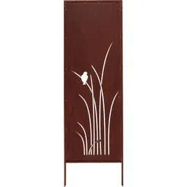 kapaga Sichtschutz Metall 160 x 50 cm Edelrost 4 St.
