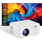 Mini Beamer,VISULAPEX V3PRO Klein Beamer P2P 5G WiFi 12000LM 1080P Unterstützt Mini Projektor Outdoor, Video Projektor für Handy Phone, 50% Zoom Kompatibel mit TV Stick/X-Box/Laptop