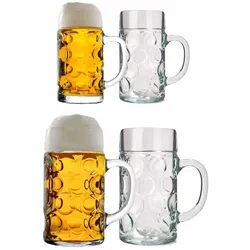 Stölzle Lausitz Isar Bierkrüge 4er Set transparent 