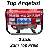 2 Stck.Notstromaggregate Stromerzeuger 2500W 4-Takt Benzin Neu!