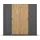 Rauch Drehtürenschrank Miro 226 x 210 x 54 cm Braun/Grau