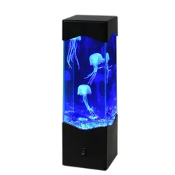 SATISFIRE Jellyfish Lampe Aquarium 3 schwebende Quallen Dekoleuchte USB blau