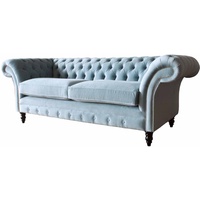 JVmoebel Chesterfield-Sofa, Sofa Chesterfield Klassisch Design Dreisitzer Sofas Wohnzimmer blau
