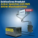 Anker SOLIX Solarbank E1600 Solarspeicher 1600Wh mit Hoymiles HMS-800W-2T WIFI Wechselrichter und AC Anschlusskabel