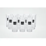 Mixcompany Gläser-Set Three Sixty Vodka Longdrinkgläser – 12er Set, eckig, 0,3 l geeicht