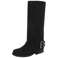 Ital-Design Cowboyboots Damen Schwarz 37
