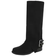 Ital-Design Cowboyboots Damen Schwarz 37