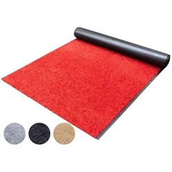 Läufer "CLEAN", rot, B:90cm H:9mm L:1450cm, Polyamid, PRIMAFLOR-IDEEN IN TEXTIL, Teppiche, Schmutzfangläufer, Schmutzfangläufer, Schmutzfangteppich, Schmutzmatte, rutschhemmend